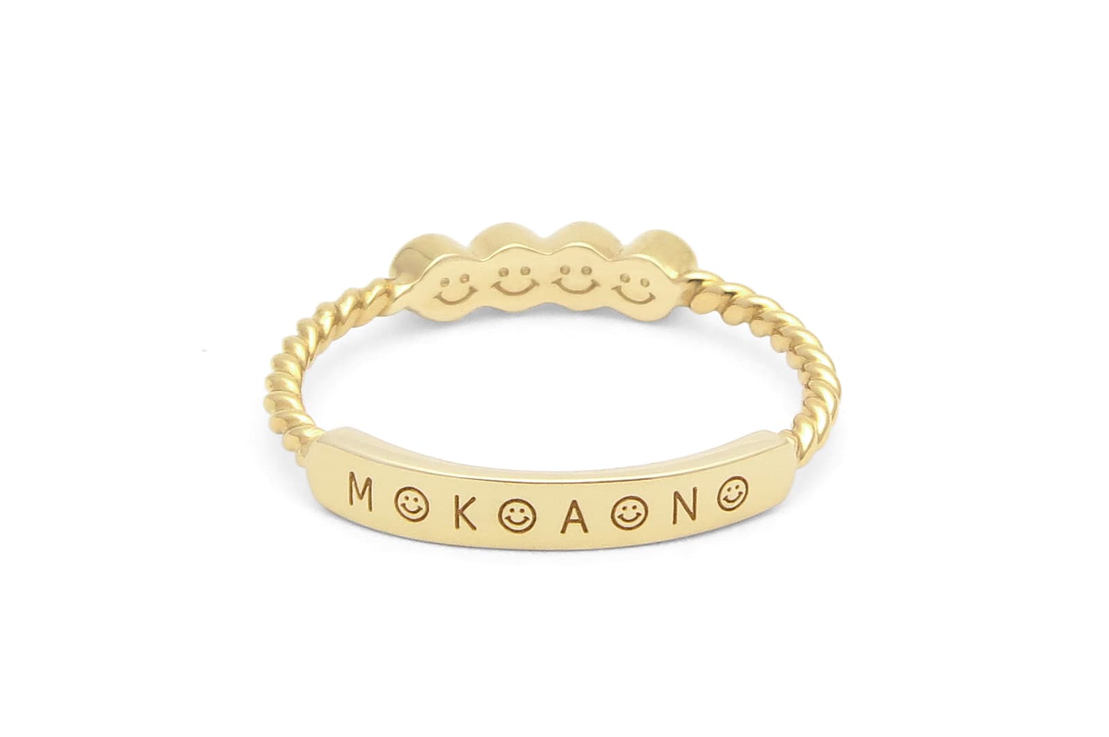 K18 ストーン4ピース<br>へその緒マムリング