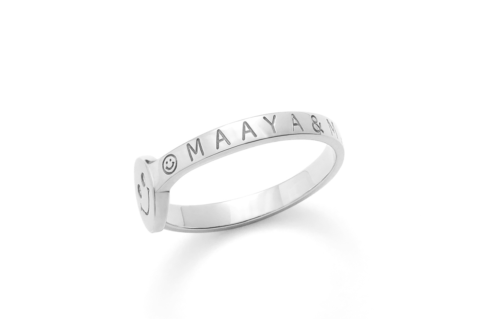 シルバー<br>ネームバンドマムリング