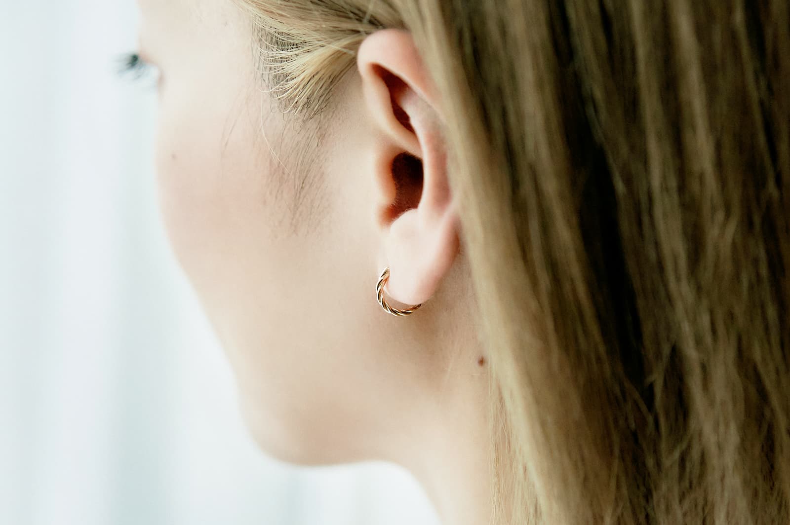 シルバー<br>へその緒ループピアス