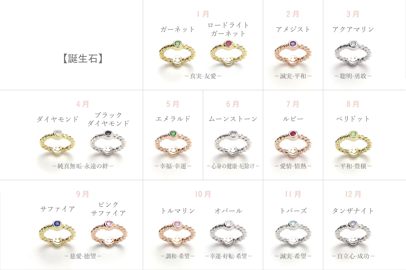 シルバー ストーンチャーム付き<br>へその緒ループピアス