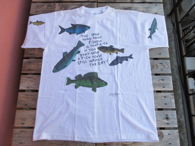 USED 90年代 USA製 フィッシング格言系 魚Tシャツ サイズ表記XXL