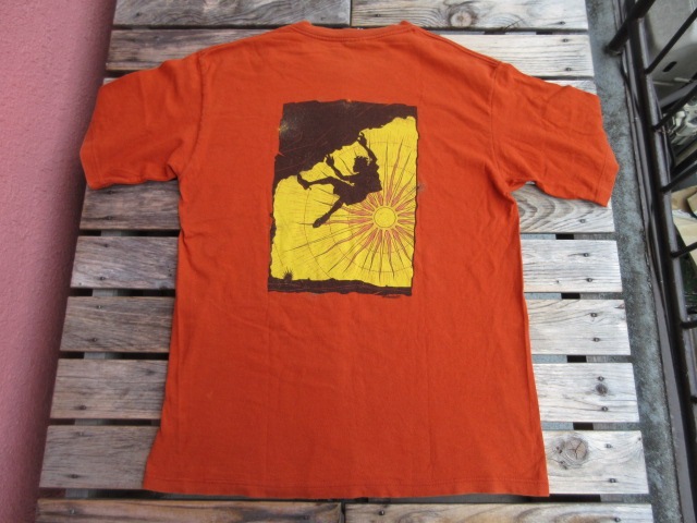 USED 90年代製のプラナ 【PRANA】 Tシャツ USA製 オレンジ L!!! tsh532 