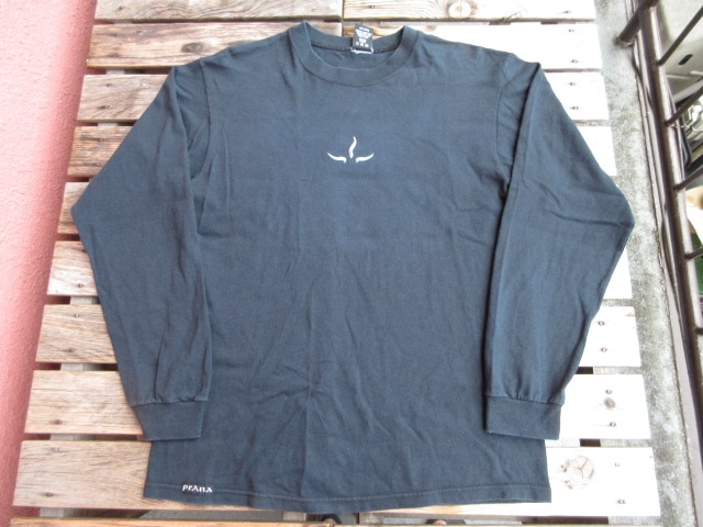 USED 90年代 USA製 【prAna】 ロングスリーブ(長袖)Tシャツ 黒 M