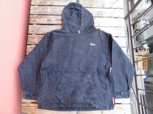 USED 90年代 USA製 マナスタッシュ ヘンプフーディJKT 濃紺 M jaa097