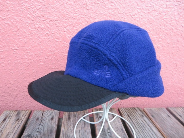 USED 90年代 USA製 EMS フリースキャップ サイズL/XL ブルーベリー系色