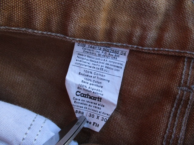USED carhartt �����ϡ��� ���֥�ˡ� �����ϡ��ȥ֥饦�� ������W30L30 2009ǯ�� pae662