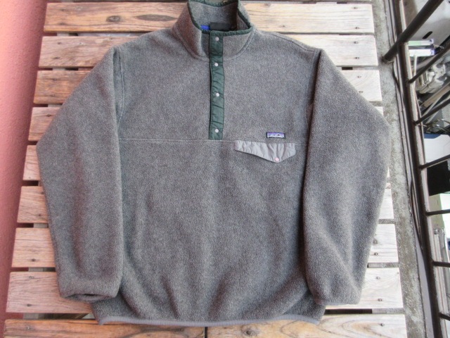 美USED 92年FW製 パタゴニア シンチラスナップTネック チャコール!! L
