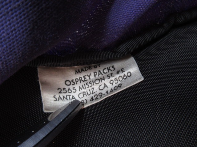 USED �ڥӥ�ơ��������ץ졼�ΰ��ʡ� 89'S OSPREY ���ե��� �ѡ��ץ� L bag992