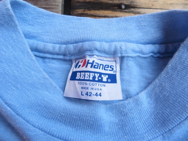 USED 90ǯ����USA�� �إ��󥺤Υӡ��ե��� ̵�� ���󥰥��꡼��T����� ���å����֥롼 L tsh699