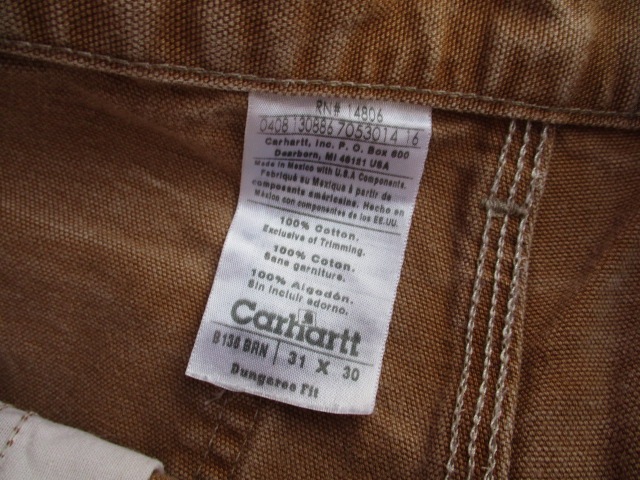 USED carhartt �����ϡ��� ���֥�ˡ� �����ϡ��ȥ֥饦�� W31 08ǯ�� pae712