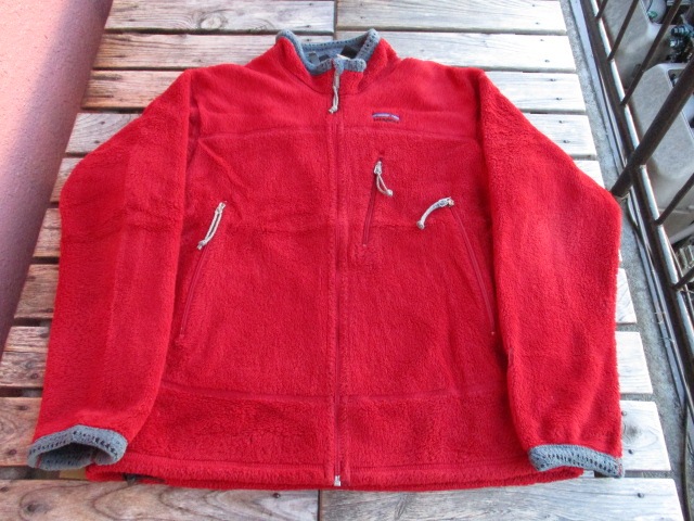 美品 L パタゴニア 2001年 USA製 R4 フリース ベスト 青灰色 USED 01年