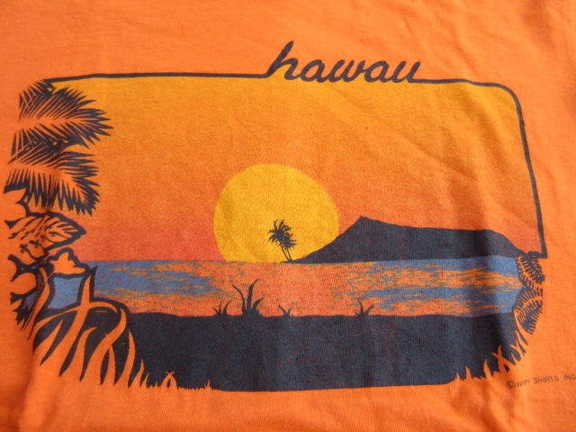 ��USED 80ǯ�� �ӥ�ơ��� ��hawaii�� �ϥ磻 ���������ɥإå�T����� ����� ������ɽ��M tsh418