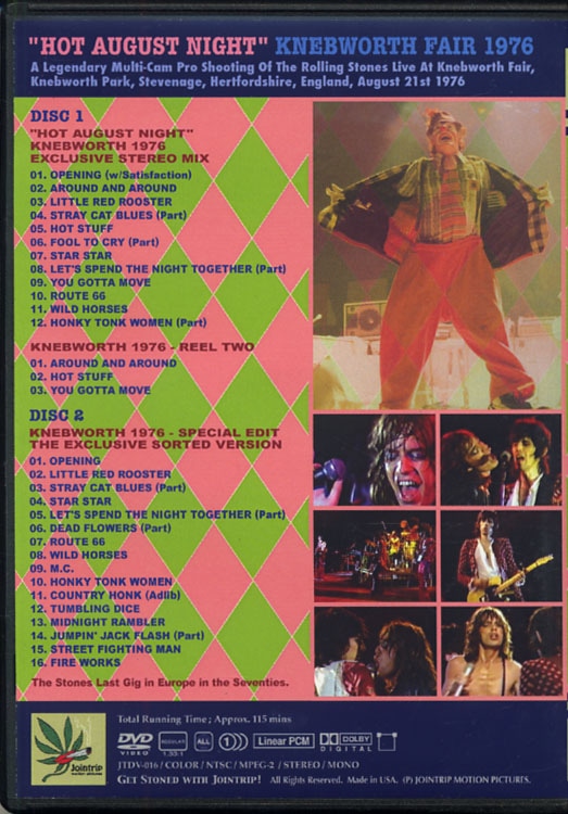 ROLLING STONES / HOT AUGUST NIGHT (2DVD-R) JOINTRIP / JTDV-016