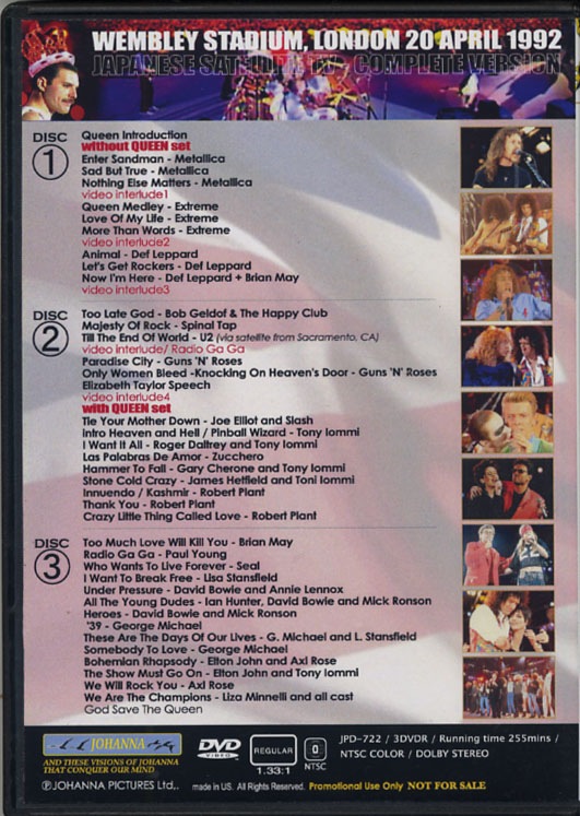 VARIOUS ARTISTS / THE FREDDIE MERCURY TRIBUTE CONCERT 1992