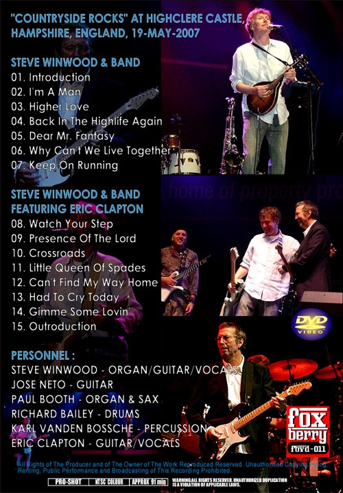 Steve Winwood + Clapton / 07年5月19日公演 Steve Winwood,Eric