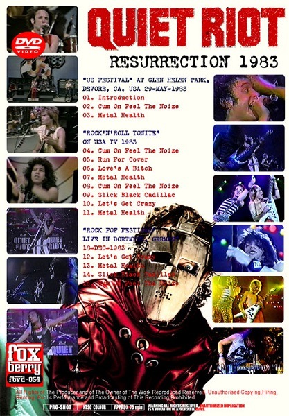QUIET RIOT / RESURRECTION 1983 (1DVD-R) FOXBERRY / FBVD-054