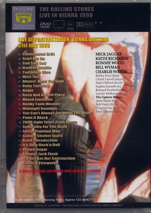 ROLLING STONES / LIVE IN VIENNA 1990 (1DVD-R) D-STONE / DS-010