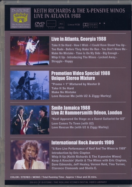 KEITH RICHARDS / LIVE IN ATLANTA 1988 (1DVD-R) D-STONE / DS-013