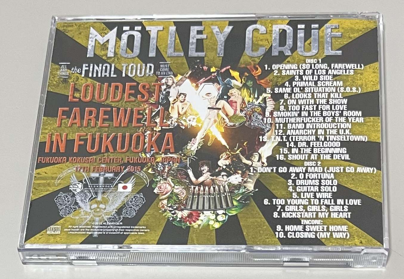 MOTLEY CRUE / LOUDEST FAREWELL IN FUKUOKA (2CD-R) METAL HAMMER / MHCD-190