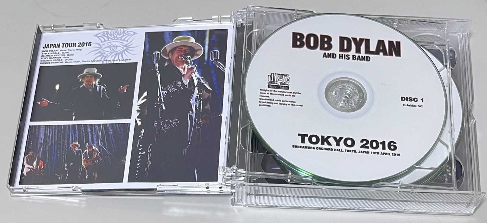 BOB DYLAN / TOKYO 2016: THE LATTER NIGHTS (6CD-R) UXBRIDGE 562