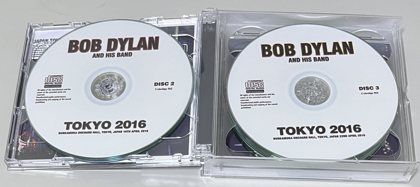 BOB DYLAN / TOKYO 2016: THE LATTER NIGHTS (6CD-R) UXBRIDGE 562