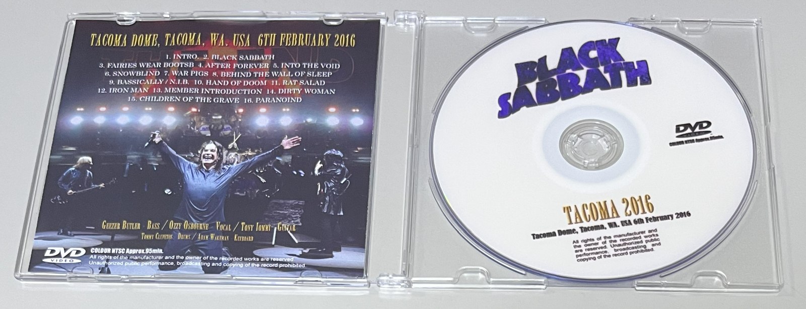 BLACK SABBATH / TACOMA 2016 (1DVD-R) GIFT TITTLE