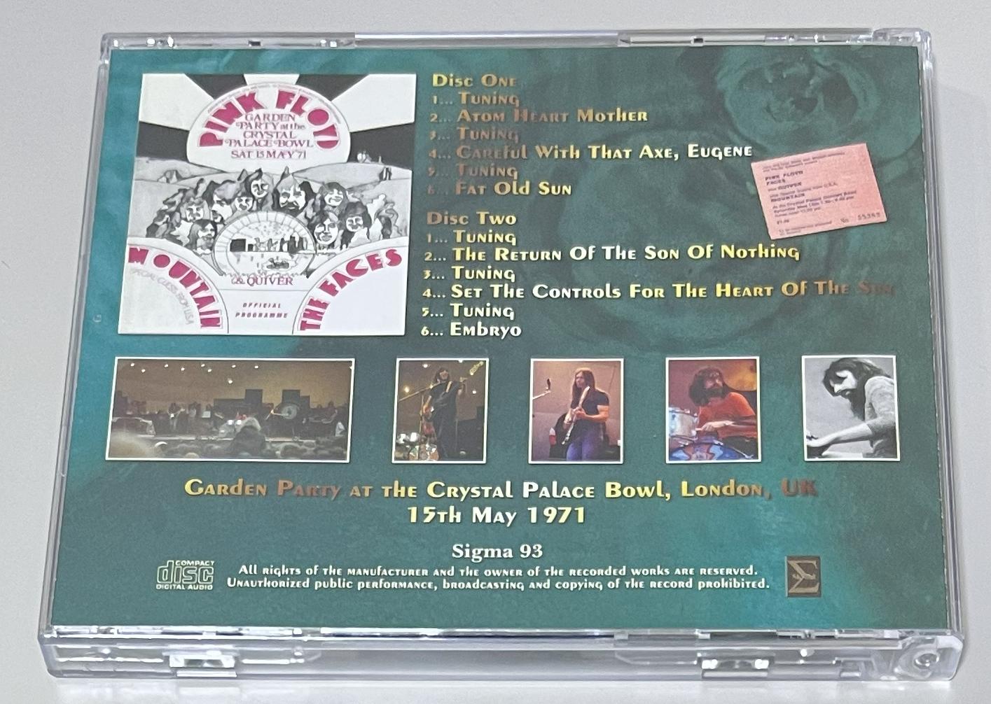 PINK FLOYD / CRYSTAL PALACE 1971 (2CD) SIGMA 93