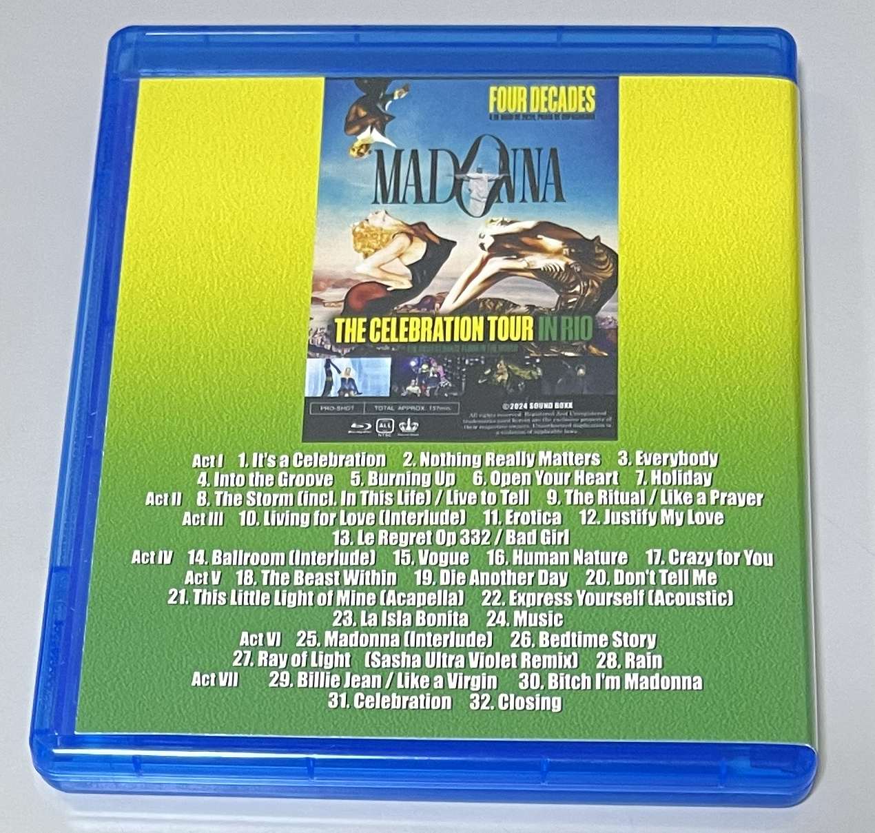 MADONNA / THE CELEBRATION TOUR IN RIO DIGITAL REMASTER EDITION FILM (1BD-R) SOUND BOXX / SB-BD-016