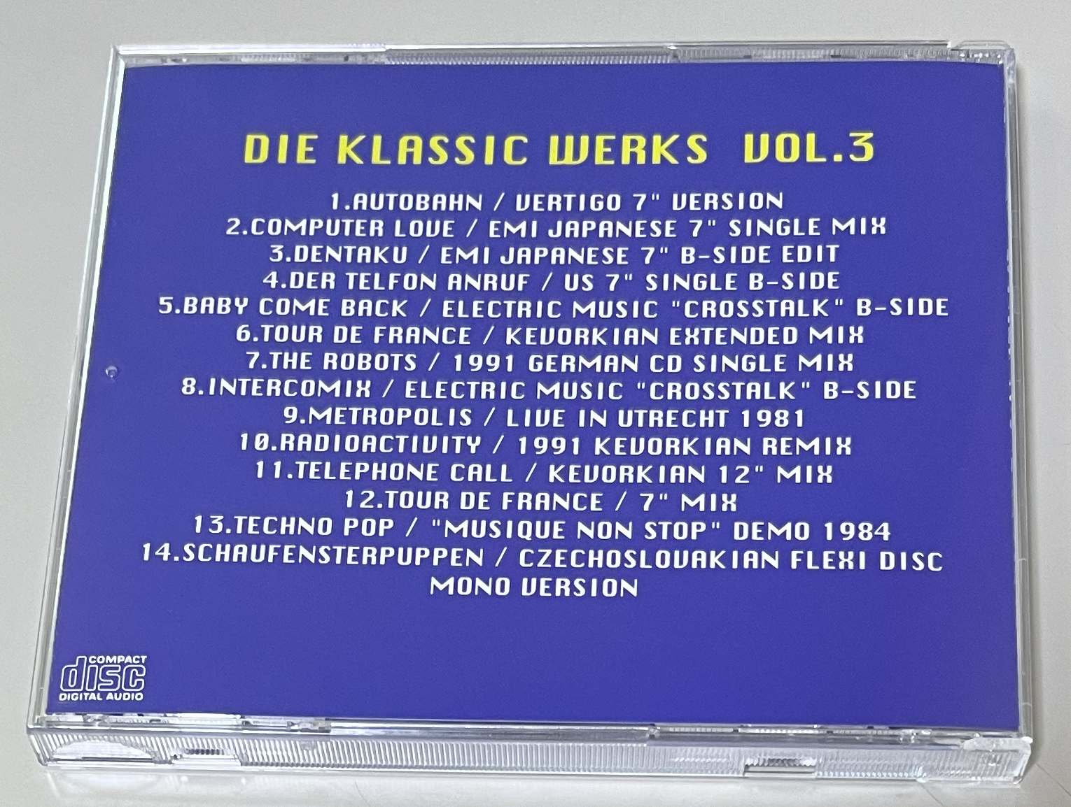 KRAFTWERK / DIE KLASSIK WERKS VOL.3 (1CD) DKW003