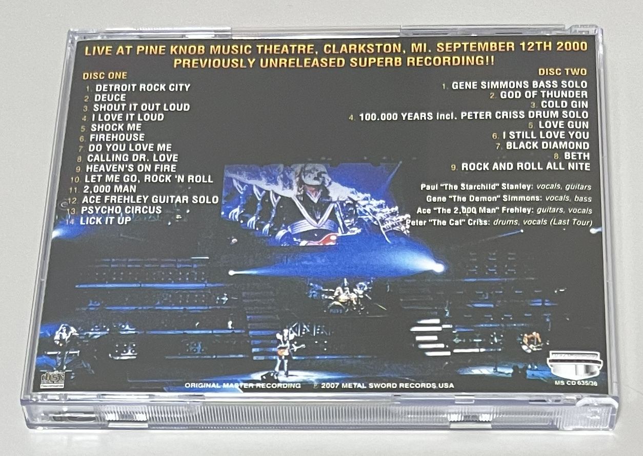 KISS / MILLENIUM DETROIT ROCK CITY (2CD-R) METAL SWORD RECORDS / MS CD 635/36