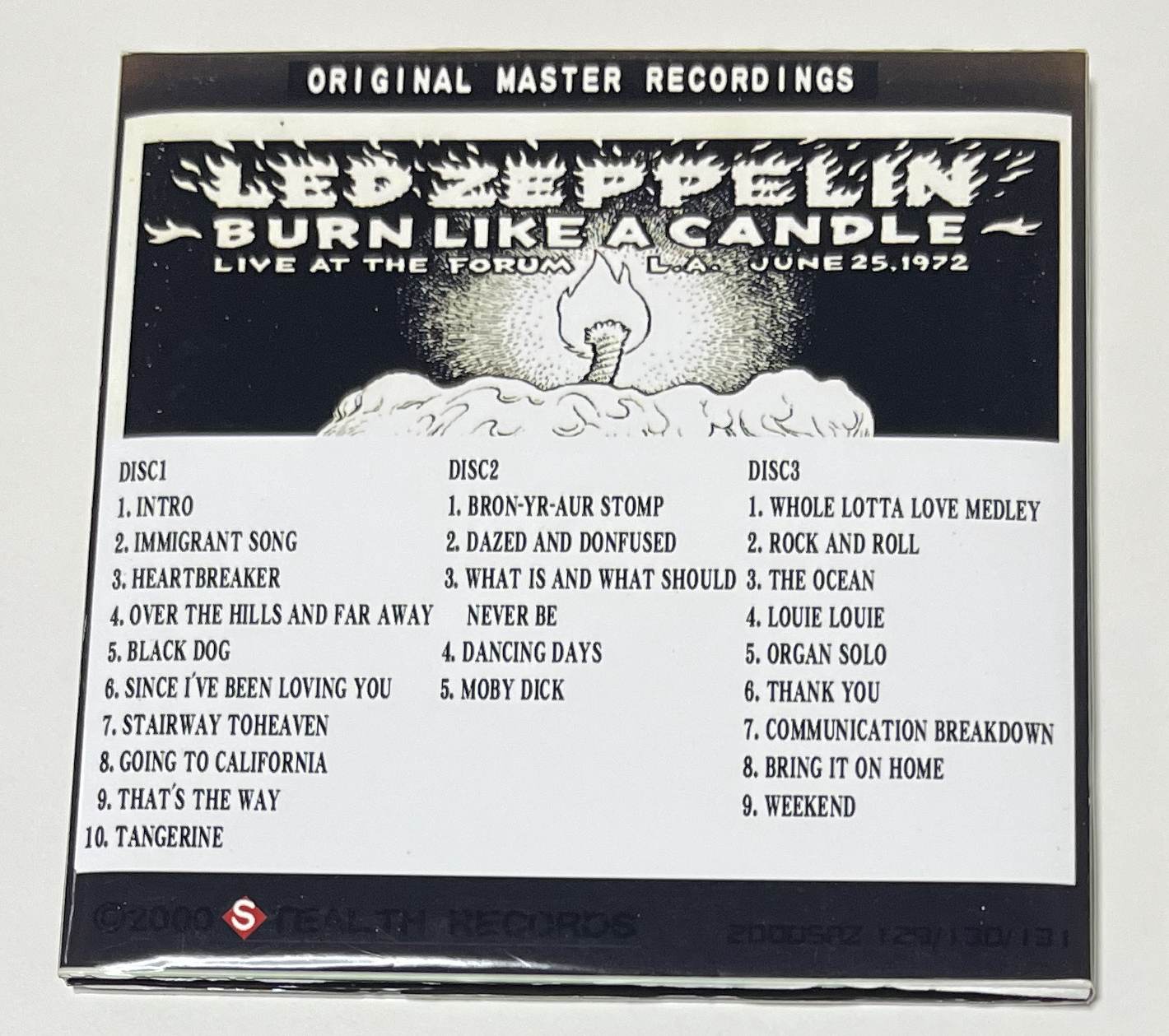 LED ZEPPELIN / BURN LIKE A CANDLE (3CD-R) STEALTH RECORDS