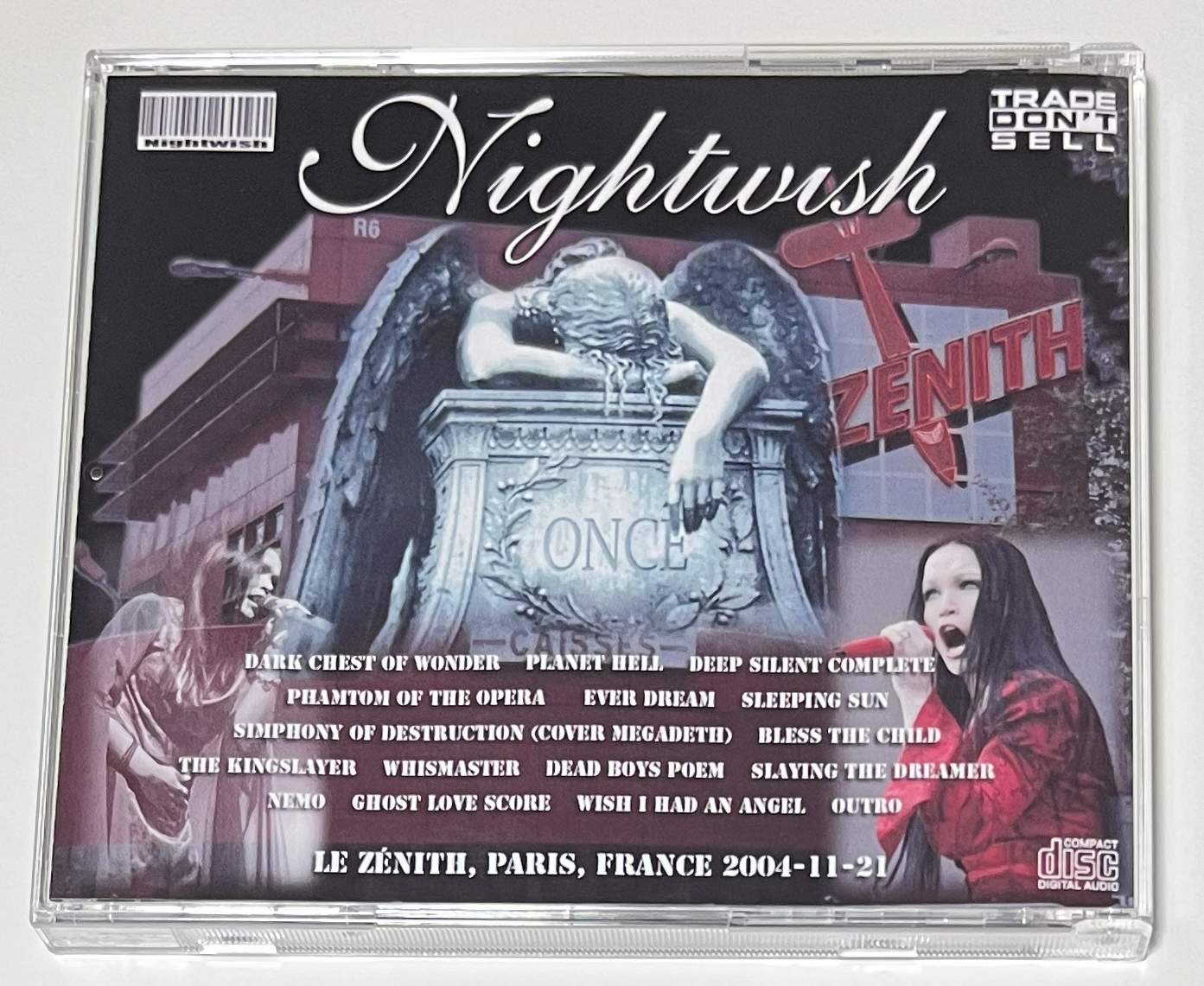 NIGHTWISH / LE ZENITH, PARIS, FRANCE 2004-11-21 (2CD-R) NO LABEL