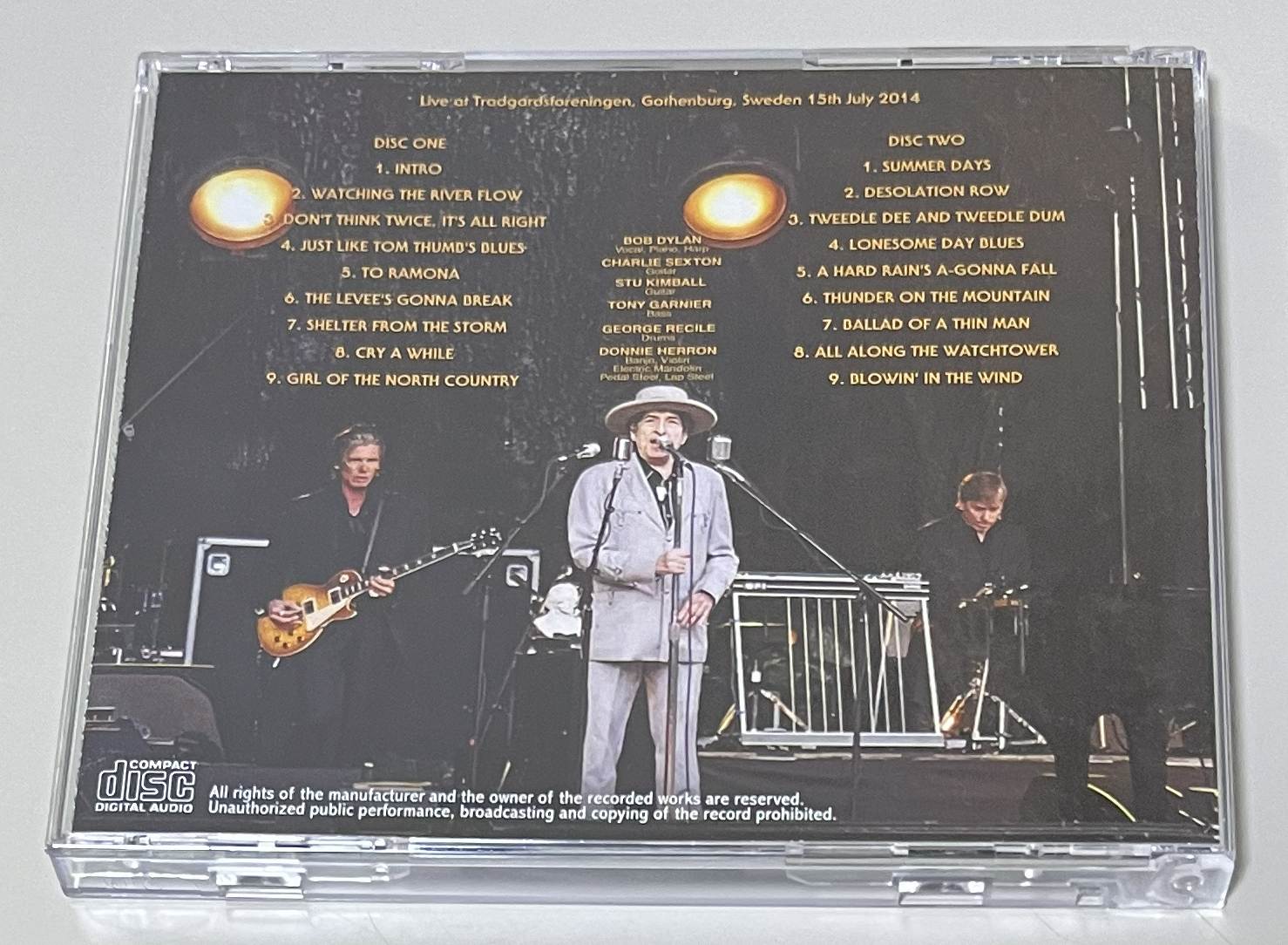 BOB DYLAN / GOTHENBURG 2014 (2CD) NO LABEL