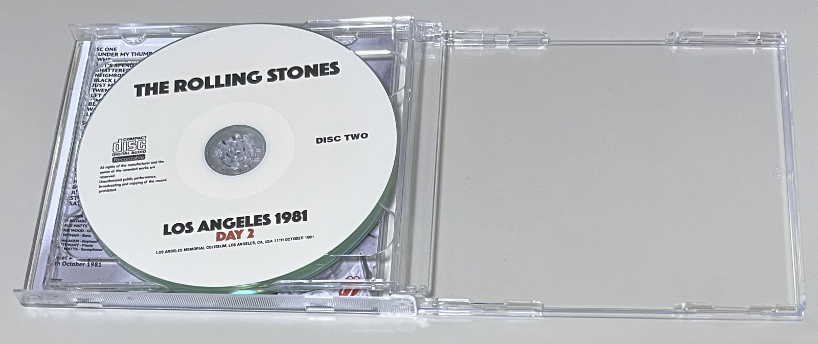ROLLING STONES / LOS ANGELES 1981 DAY2 (2CD-R) GIFT TITTLE
