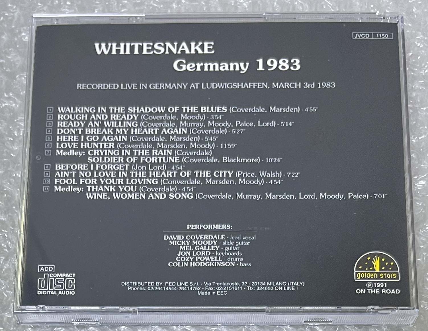 WHITESNAKE / GERMANY 1983 (1CD) GOLDEN STARS / JVCD 1150