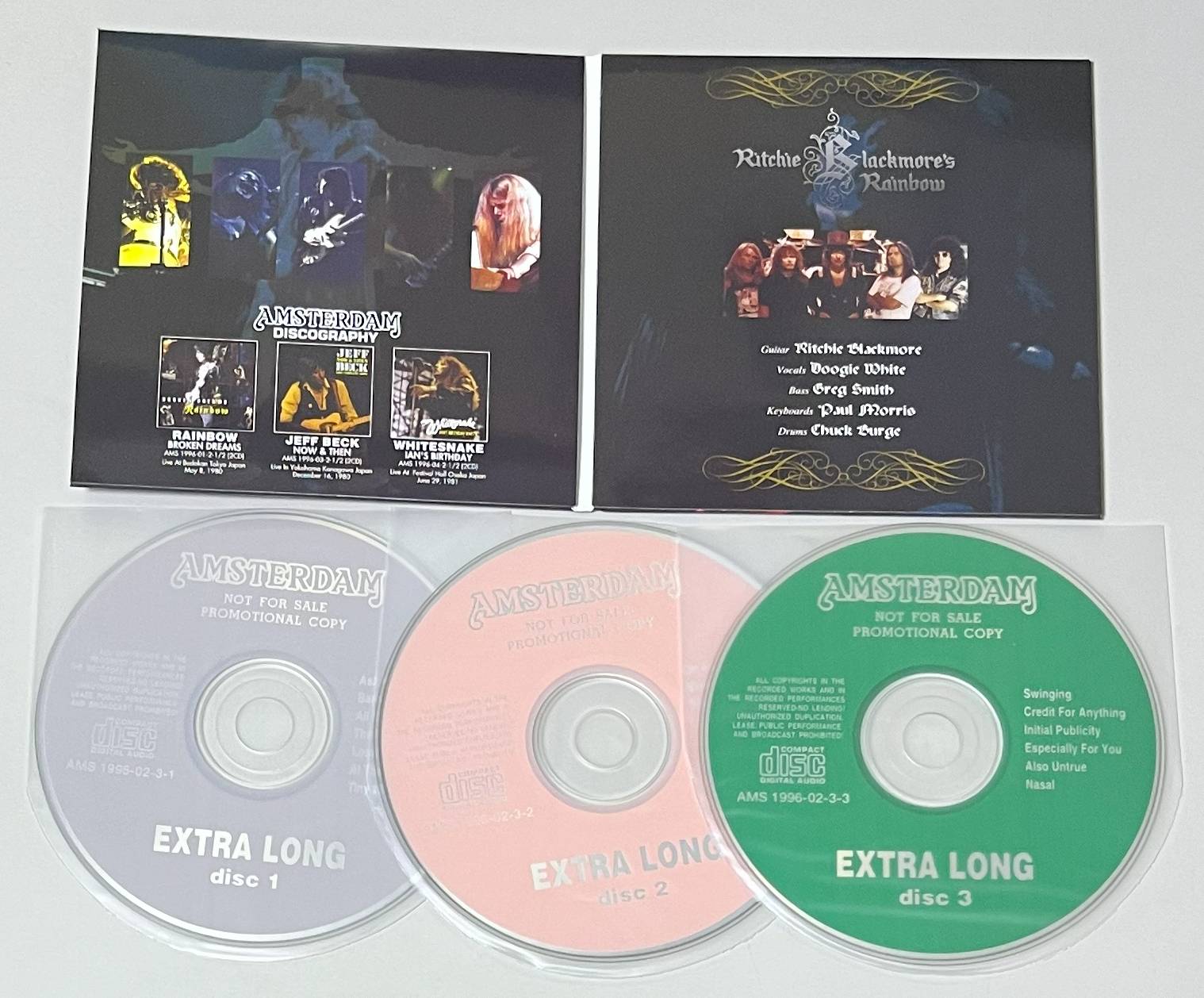 RITCHIE BLACKMORE'S RAINBOW / EXTRA LONG + EXCHANGE (3CD+1CD) AMSTERDAM / AMS 1996-02-3-1/2/3+AMS 1996-02-3-2X