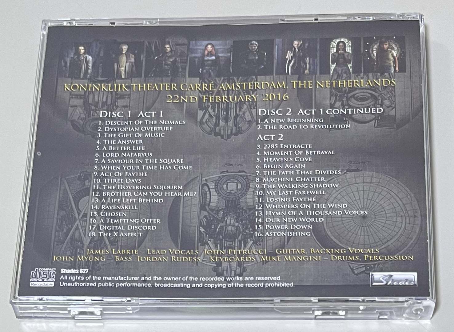 DREAM THEATER / AMSTERDAM 2016 (2CD-R) SHADES 627