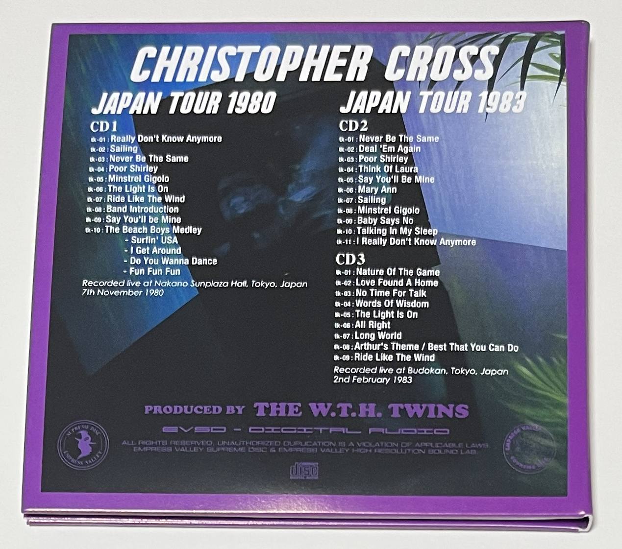 CHRISTOPHER CROSS / JAPAN TOUR 1980-1983 (3CD) EMPRESS VALLEY