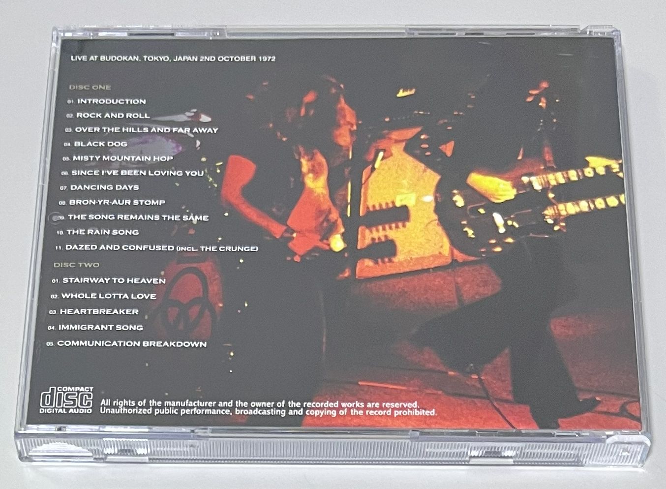 LED ZEPPELIN / BUDOKAN 1972 1ST NIGHT (2CD) NO LABEL