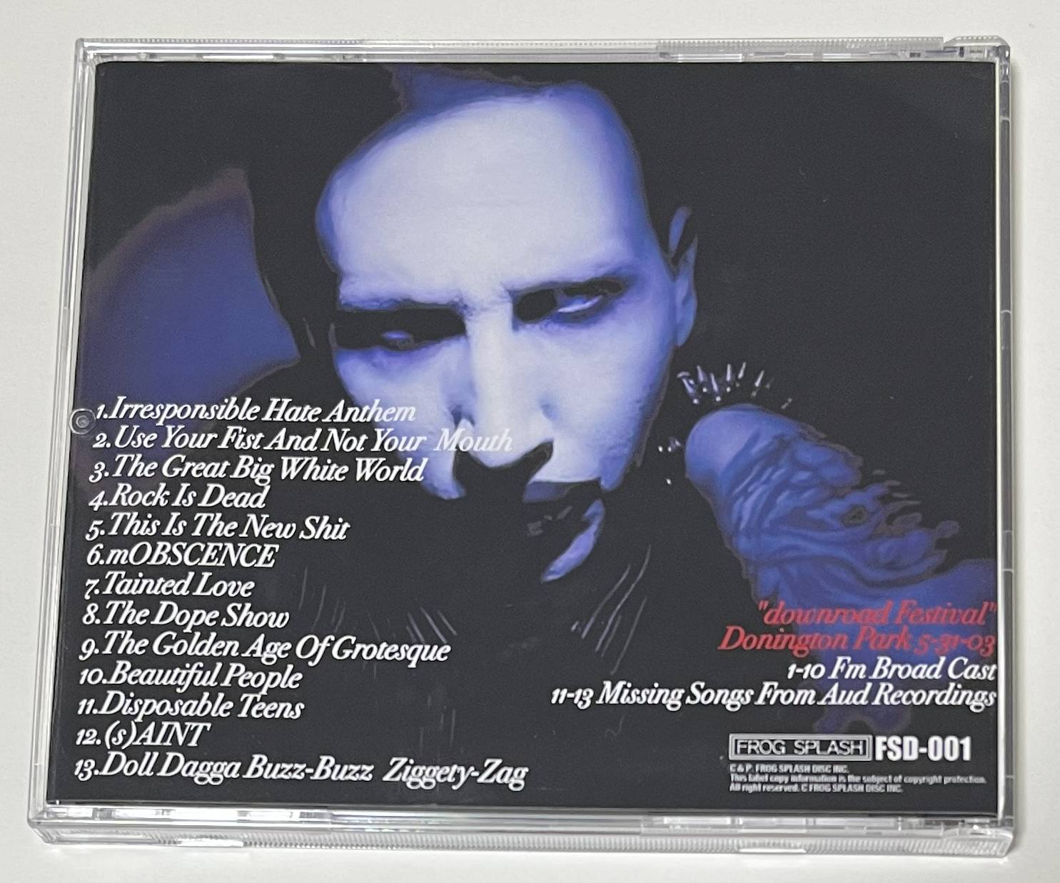 激レア　marilyn manson 2004 公式　タペストリー　フラッグ MARILYN MANSON / GROTESQUE PEOPLE (1CD-R) FROG SPLASH / FSD-001