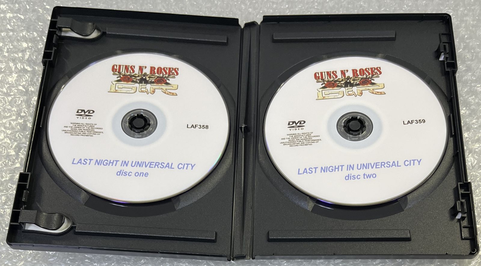 GUNS N' ROSES / LAST NIGHT IN UNIVERSAL CITY (2DVD-R) LOST AND FOUND / LAF358/359