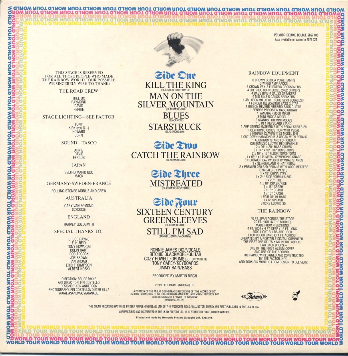 RAINBOW / ON STAGE (2LP) POLYDOR / 2657 016