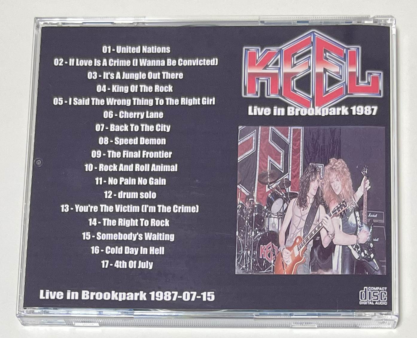 KEEL / LIVE IN BROOKPARK 1987-07-15 (2CD-R) NO LABEL