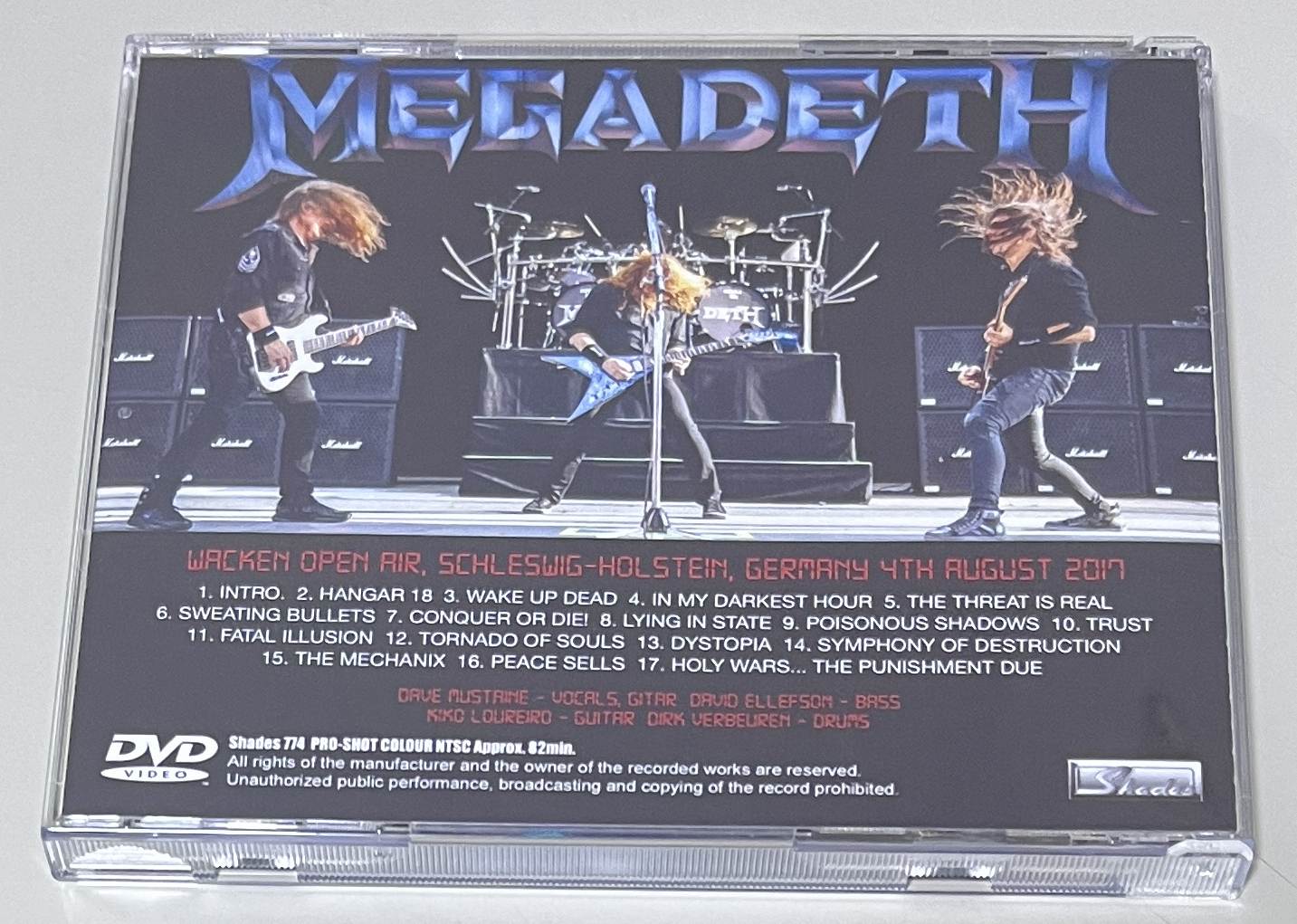 MEGADETH / WACKEN 2017 (1DVD-R) SHADES 774