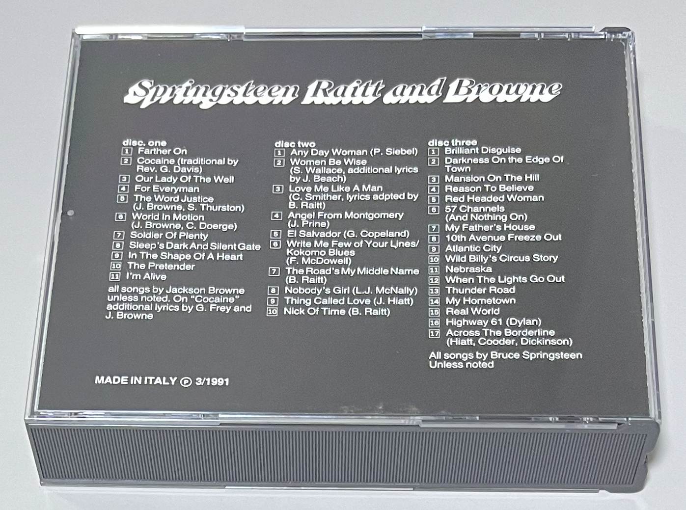 BRUCE SPRINGSTEEN+BONNIE RAITT+JACKSON BROWNE / SPRINGSTEEN, RAITT and BROWNE (3CD) TEMPLAR RECORDS / TCD 16