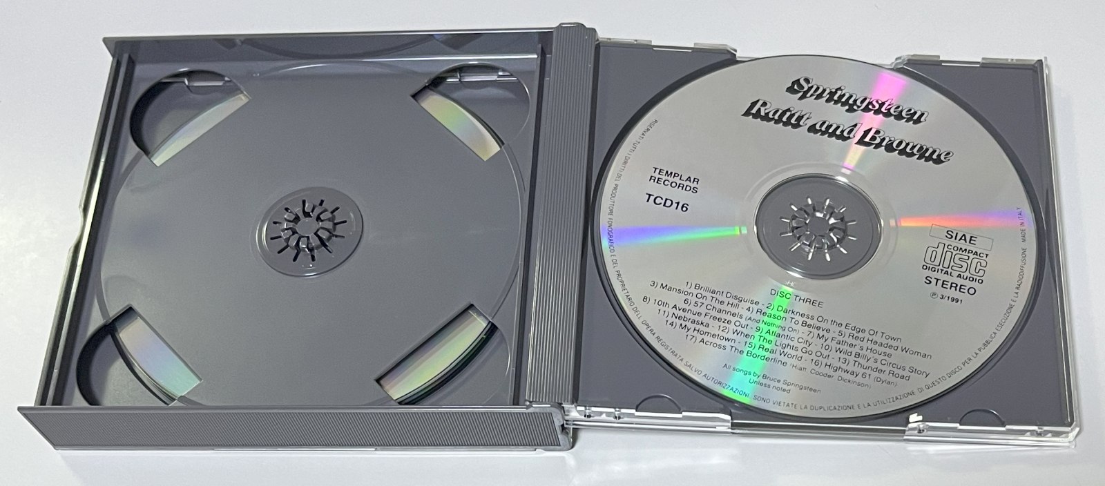 BRUCE SPRINGSTEEN+BONNIE RAITT+JACKSON BROWNE / SPRINGSTEEN, RAITT and BROWNE (3CD) TEMPLAR RECORDS / TCD 16