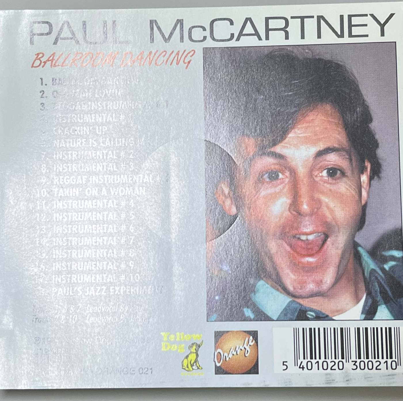PAUL McCARTNEY / BALLROOM DANCING (1CD) YELLOW DOG / YD-ORANGE 021
