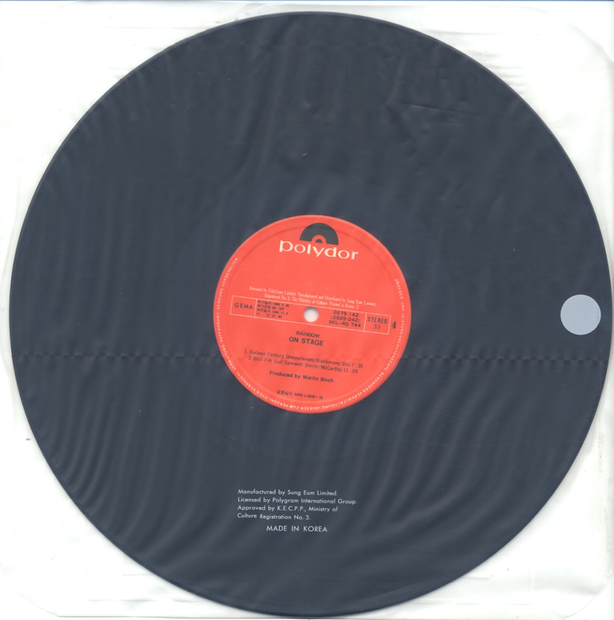 RAINBOW / ON STAGE (2LP) POLYDOR / SEL-RG 744