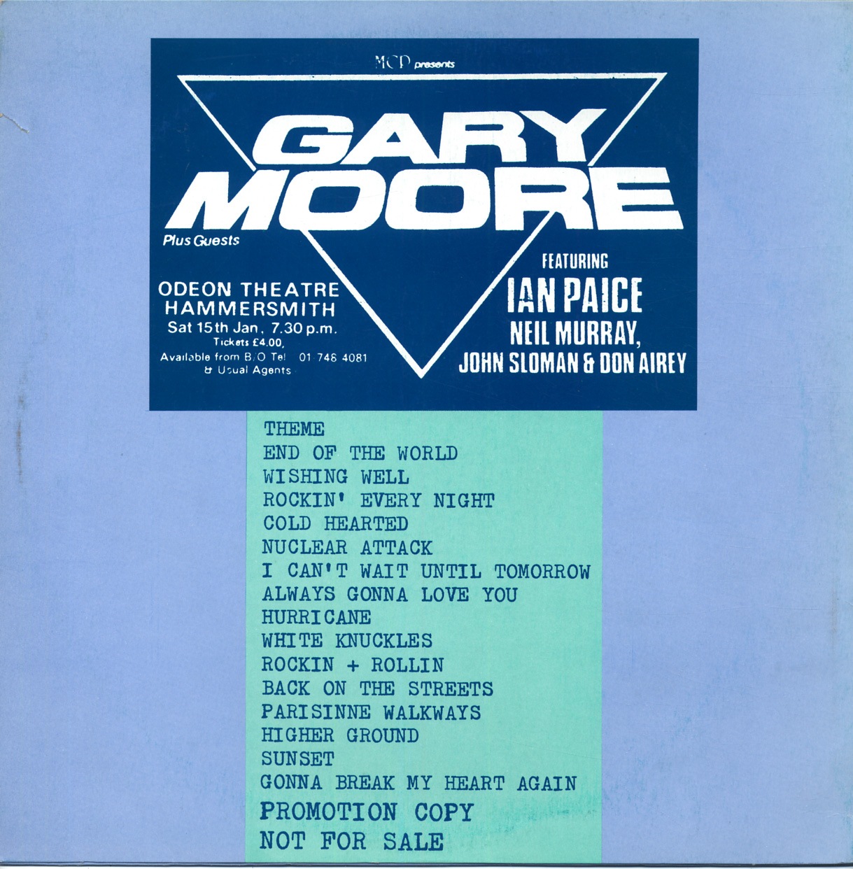 GARY MOORE / HURRICANE (3LP) ETS2519/20/21