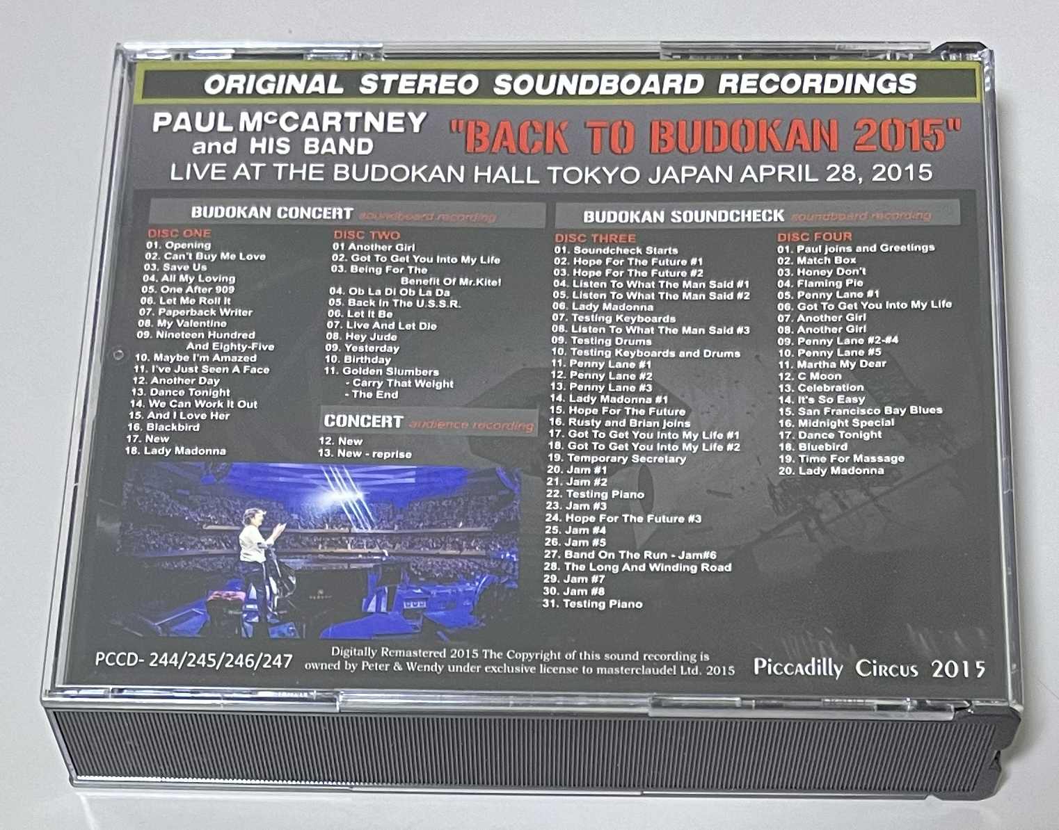 PAUL McCARTNEY / BACK TO BUDOKAN 2015 (5CD) PICCADILLY CIRCUS / PCCD-244/245/246/247/248